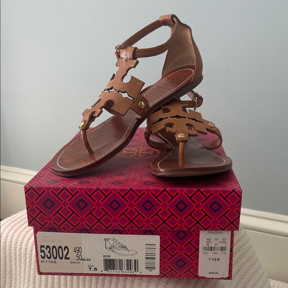 Tory Burch Tan Leather Sandals